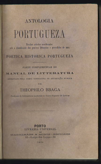 ANTOLOGIA PORTUGUEZA